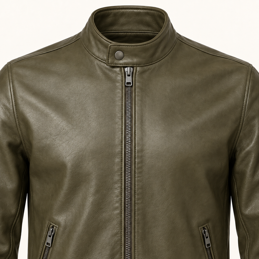 Vantoro men's black leather puffer jacket – view 2