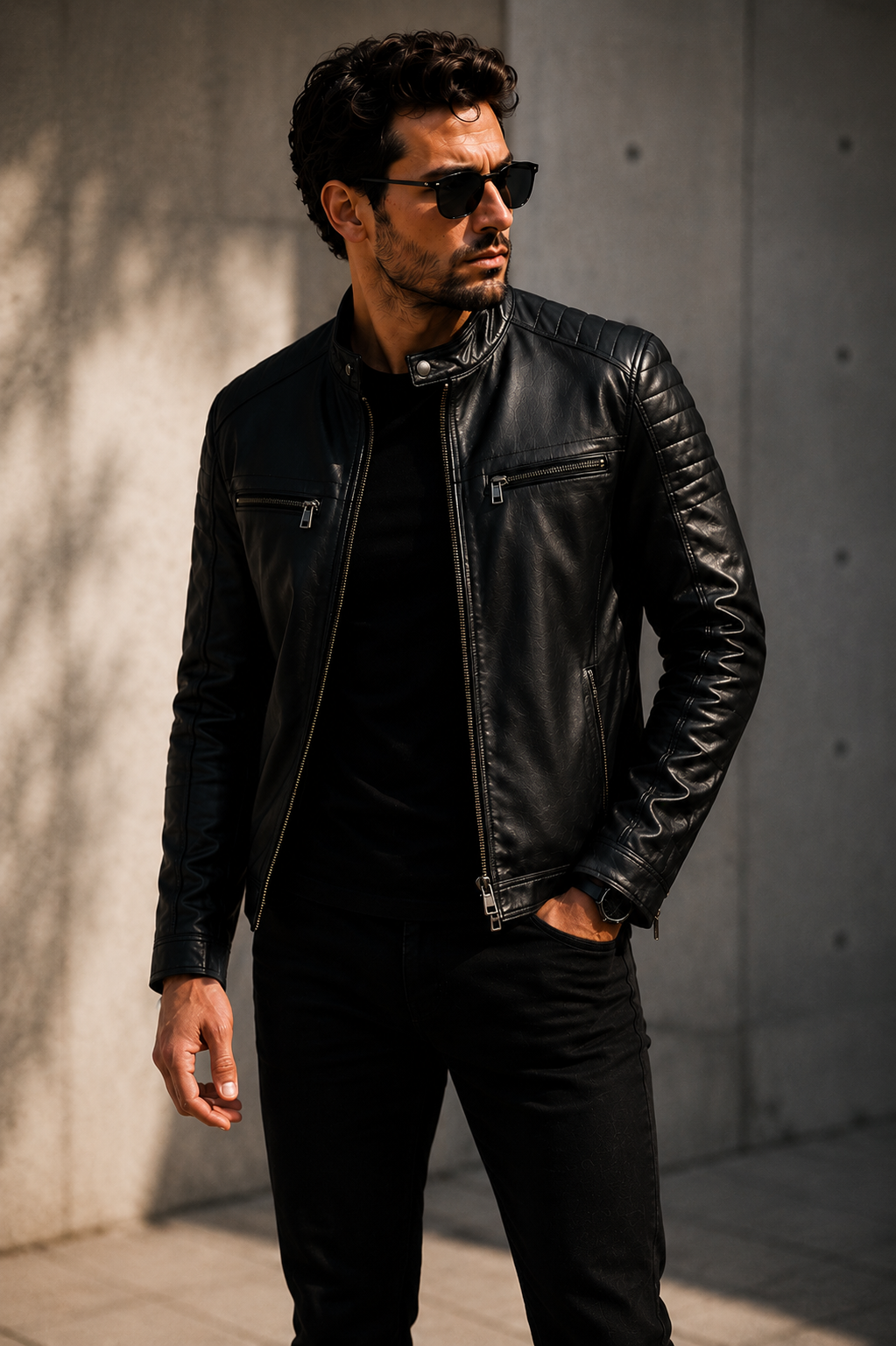 Vantoro Apex Black Leather Jacket