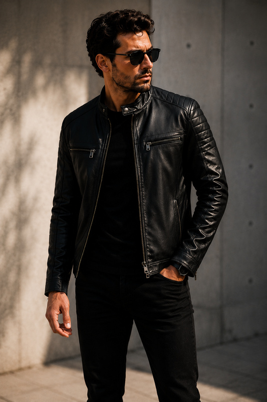 Vantoro Apex Black Leather Jacket
