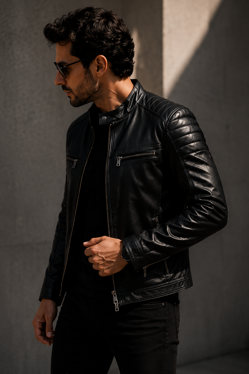 Vantoro Apex Black Leather Jacket