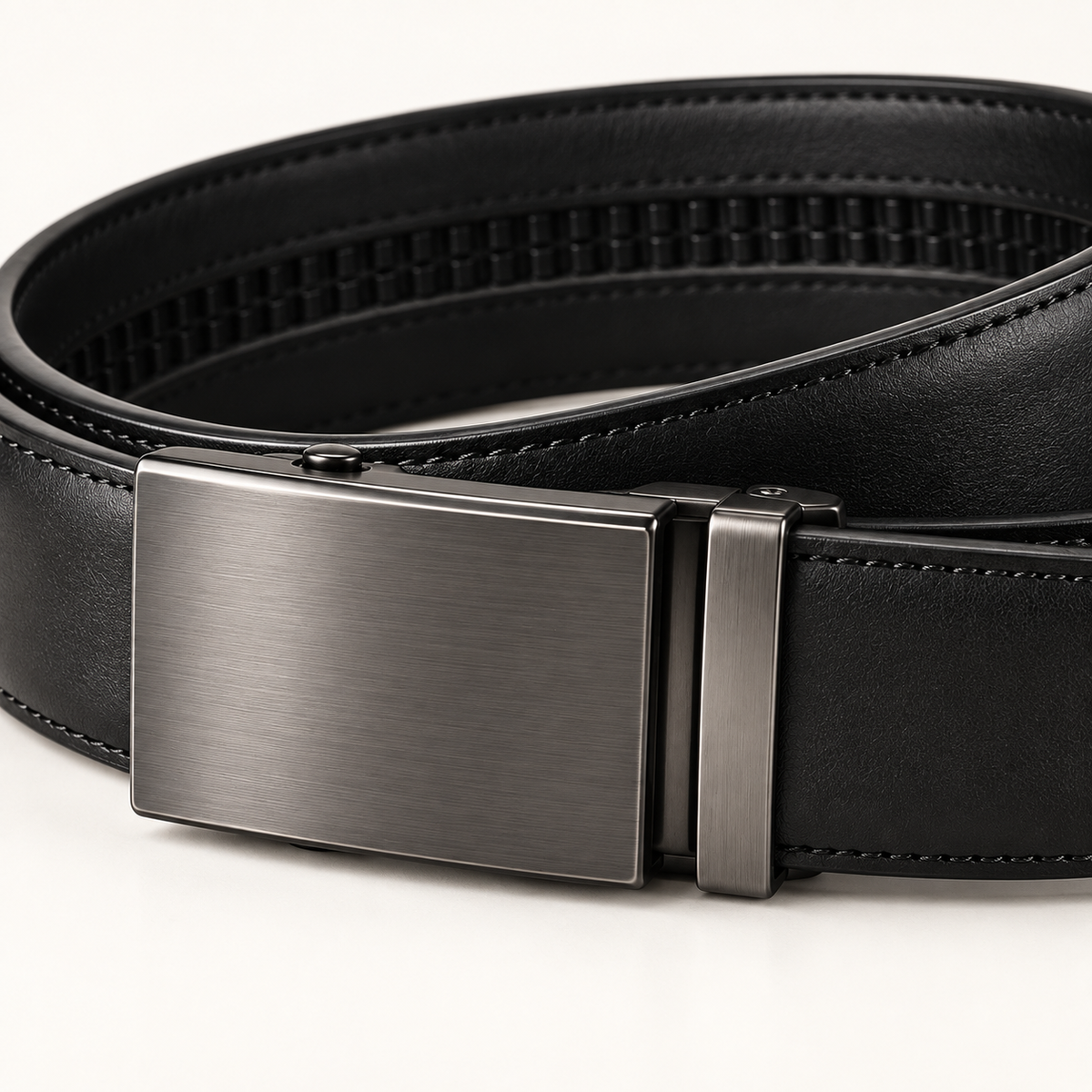 Vantoro black automatic ratchet leather belt – view 5