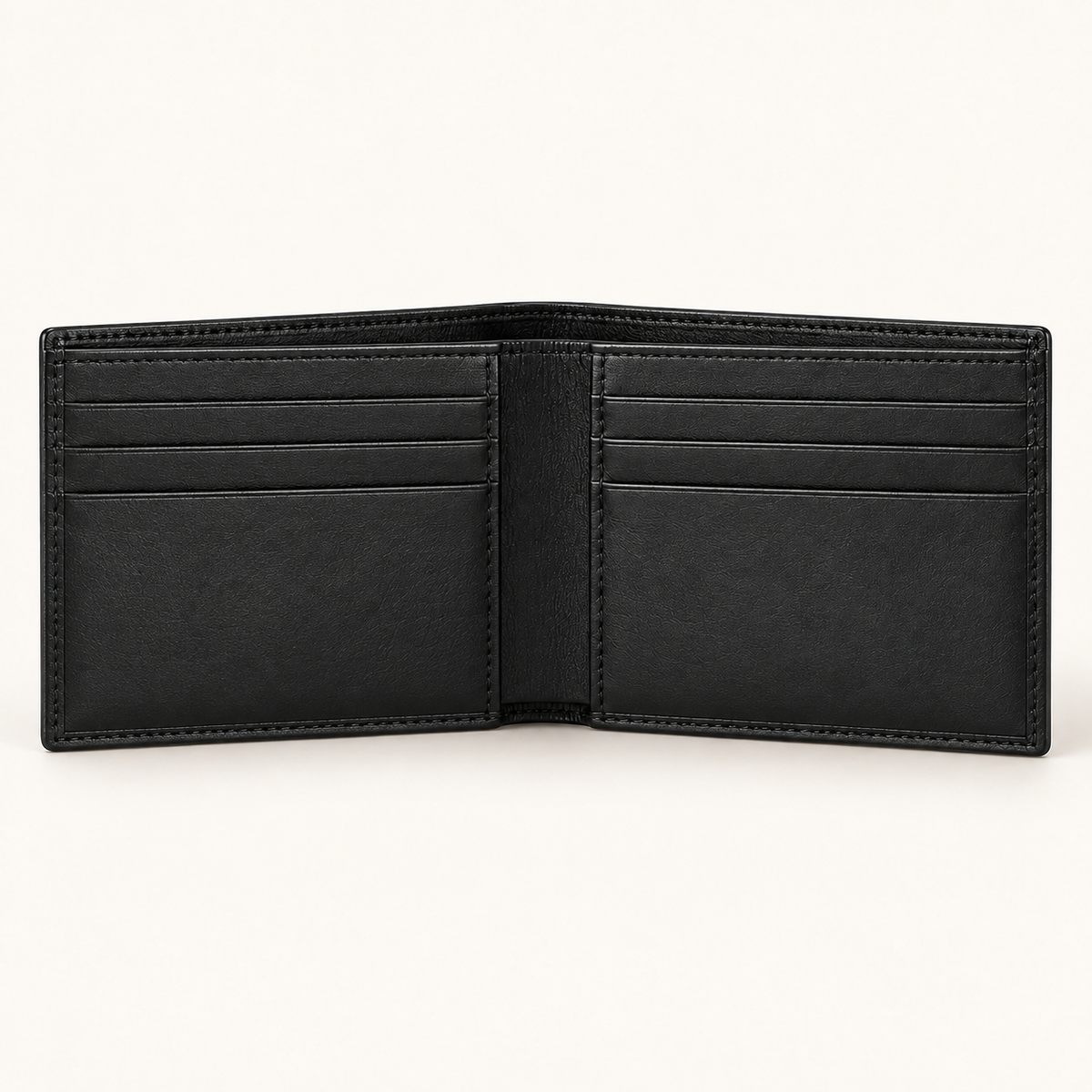 Vantoro black leather bifold wallet – view 3