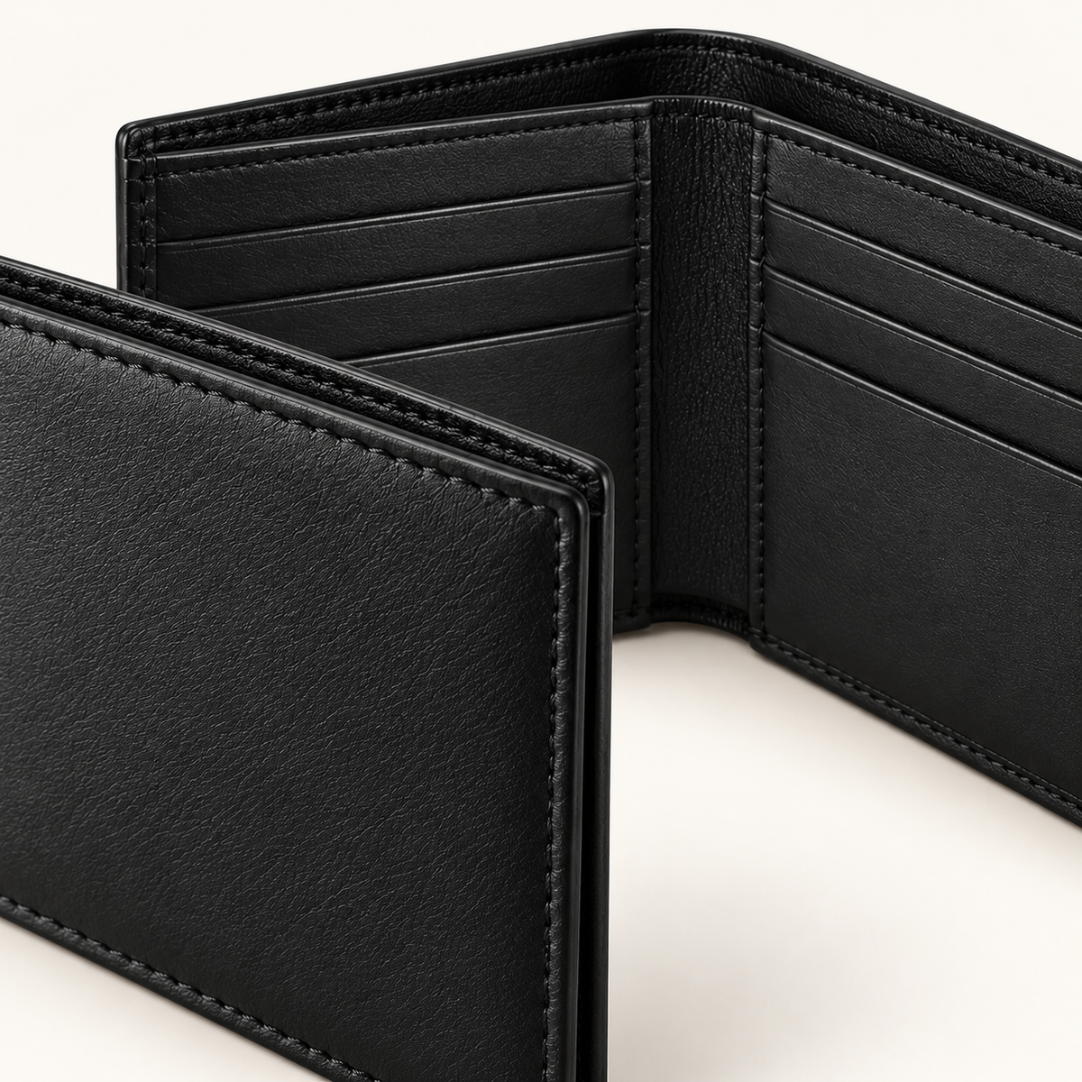 Vantoro black leather bifold wallet – view 5