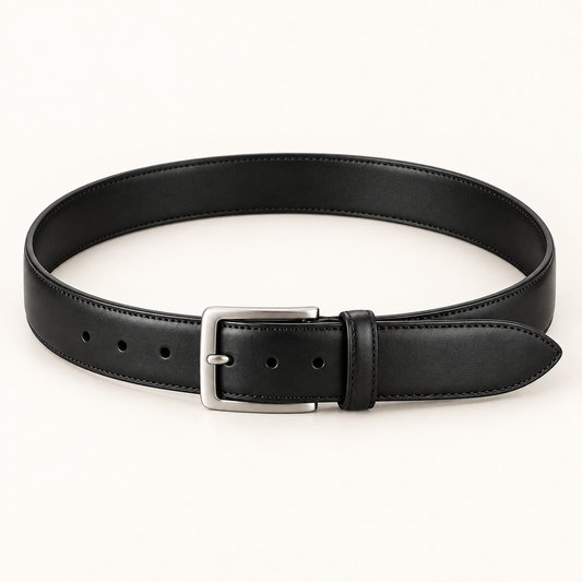 Vantoro classic black leather dress belt – view 2