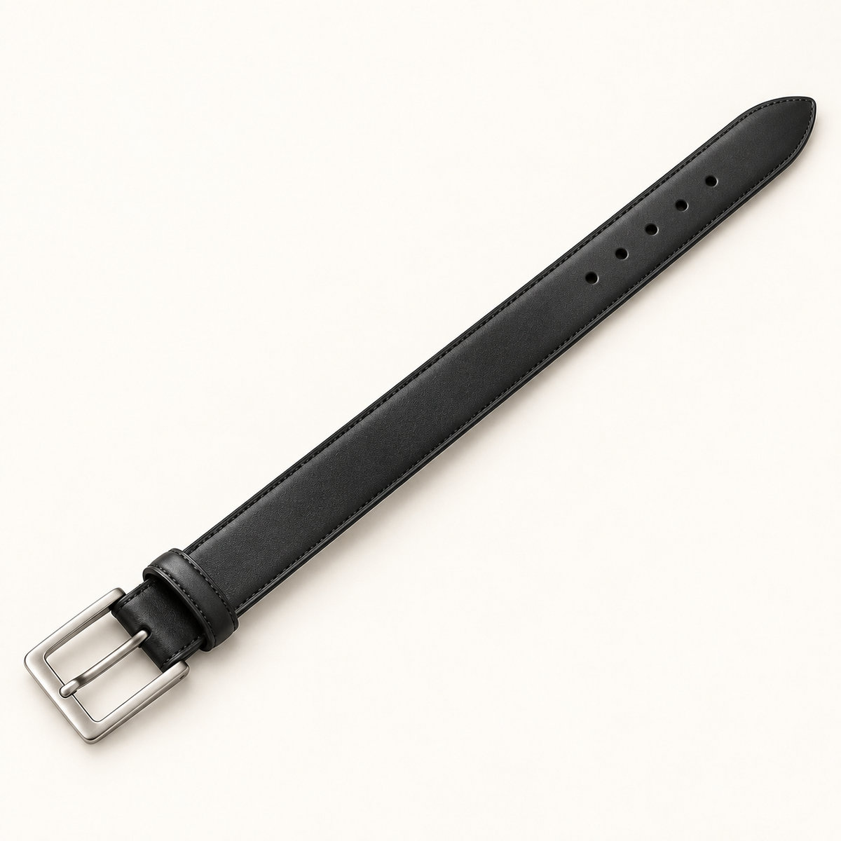 Vantoro classic black leather dress belt – view 4