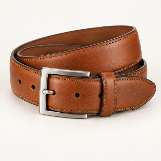 Vantoro classic tan leather belt – view 1