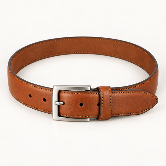 Vantoro classic tan leather belt – view 2